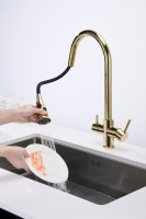 Смеситель для кухни Paulmark Lange 214212-G, золото