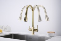 Смеситель для кухни Paulmark Lange 214212-G, золото