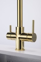Смеситель для кухни Paulmark Lange 214212-G, золото