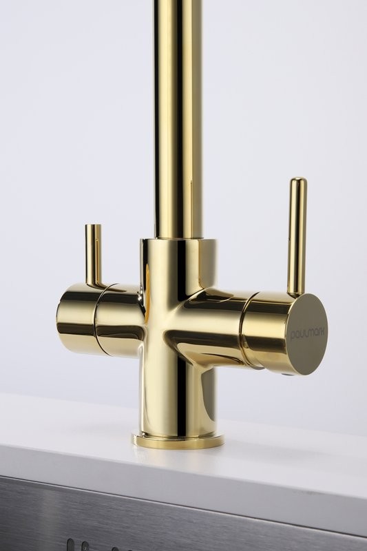 Смеситель для кухни Paulmark Lange 214212-G, золото