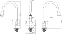Смеситель для кухни Paulmark Lange 214212-G, золото