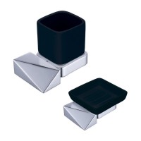 Набор Стакан Boheme New Venturo 10314-CR-B + Мыльница 10313-CR-B