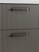 Тумба с раковиной BelBagno Due 80 ручки матовый темный никель, оружейная сталь