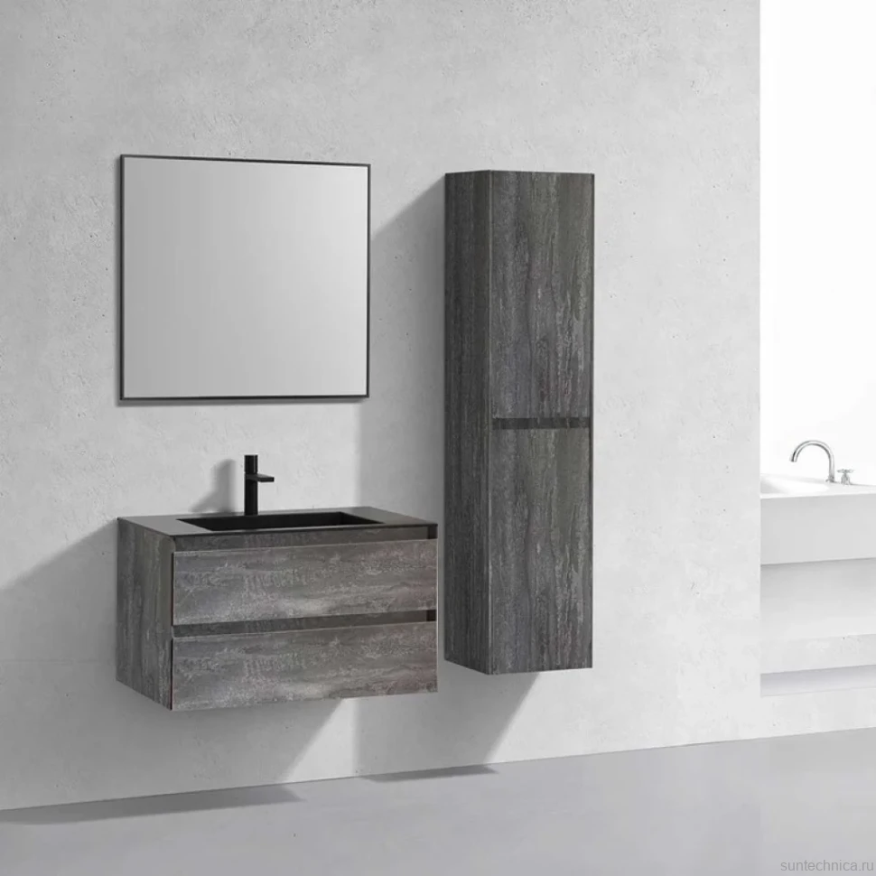 Тумба с раковиной Vincea Luka 80 2 ящика, камень