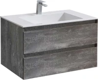 Тумба с раковиной Vincea Luka 80 2 ящика, камень