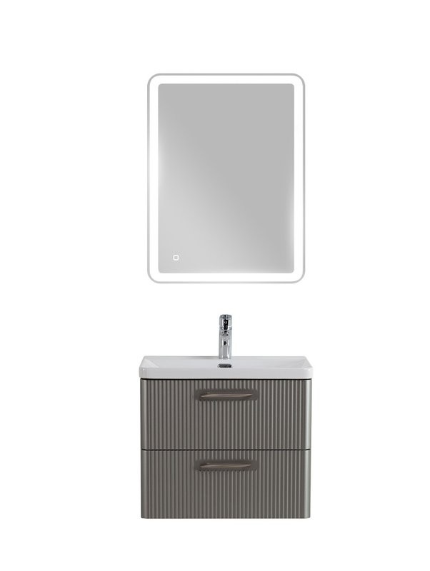 Мебель для ванной комнаты BelBagno Due 60 ручки сатиновый никель, сатин