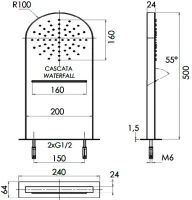 Верхний душ Remer 350MMCAX