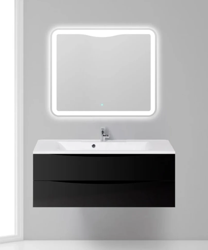 Тумба с раковиной BelBagno Marino 120 nero lucido