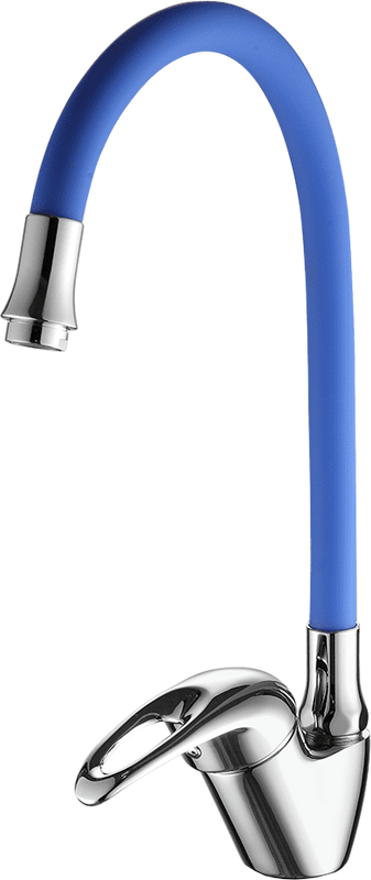 Смеситель для кухни Fashun A4403+A7253 хром, синий