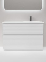 Тумба с раковиной Sancos Folk Floor 120 правая напольная, bianco, раковина CN7021