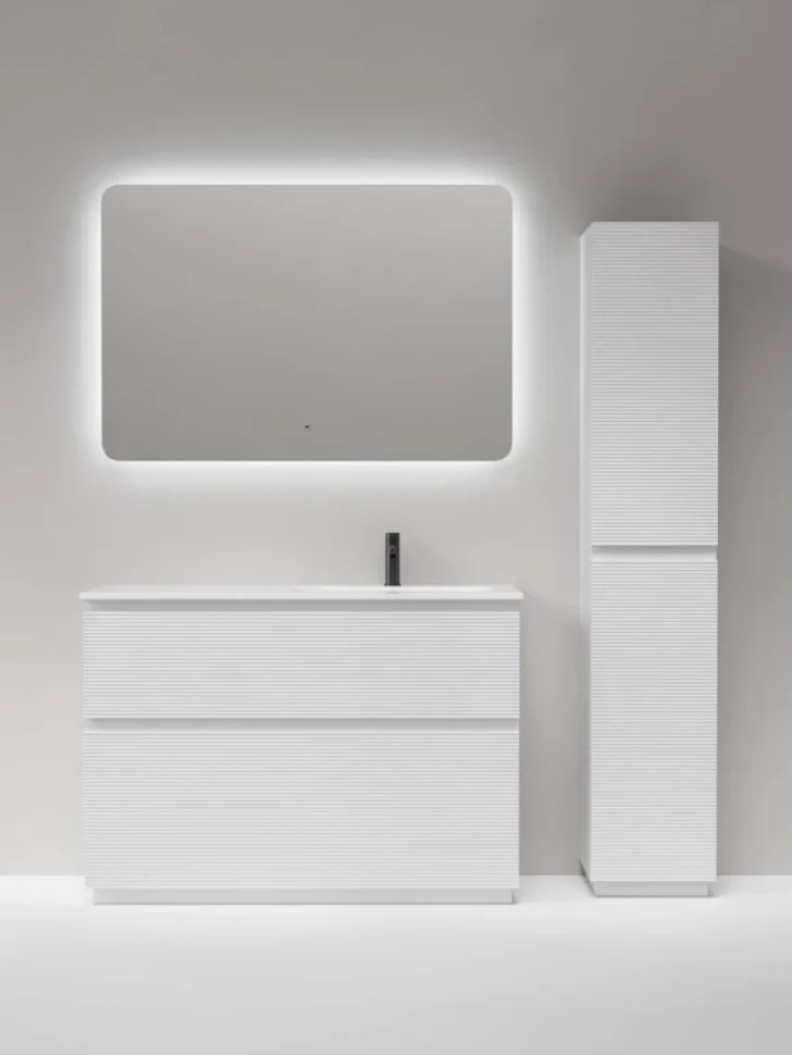 Тумба с раковиной Sancos Folk Floor 120 правая напольная, bianco, раковина CN7021