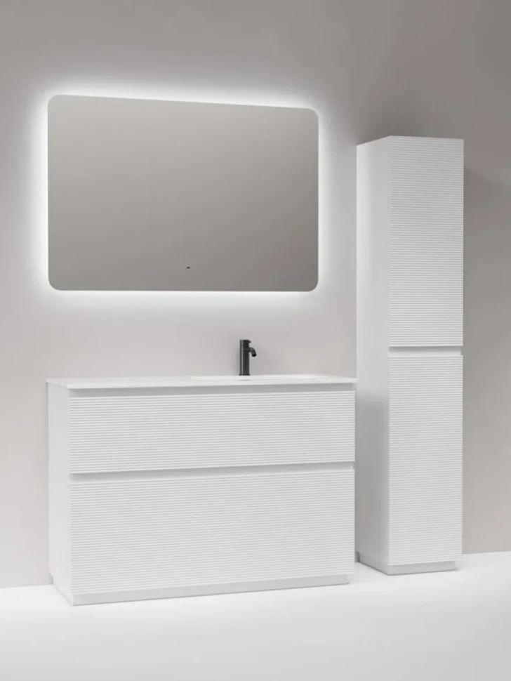Тумба с раковиной Sancos Folk Floor 120 правая напольная, bianco, раковина CN7021