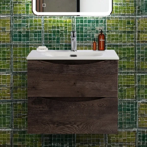 Тумба с раковиной BelBagno Marino-cer-n 60 подвесная, rovere nature grigio