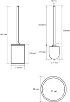 Набор Держатель Bemeta Dark 104112040 + Ершик 104913090 Набор Держатель Bemeta Dark 104112040 + Ершик 104913090