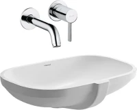 Комплект Раковина Duravit D-code 0338490000 встраиваемая + Смеситель Kludi Bozz 382440576 хром Комплект Раковина Duravit D-code 0338490000 встраиваемая + Смеситель Kludi Bozz 382440576 хром