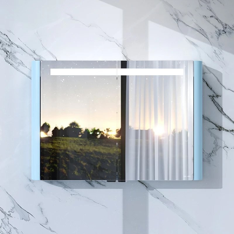 Зеркало-шкаф AM.PM Sensation 100 светло-голубой