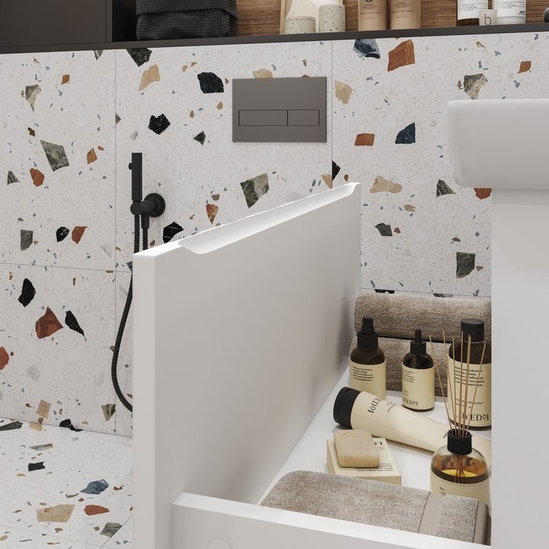 Тумба с раковиной Vigo Finlay 70 белая