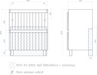 Тумба с раковиной Vigo Finlay 70 белая