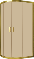 Душевой уголок Vegas Glass ZS-F Tur Novo h1900 90*80 09 05 профиль золото, стекло бронза