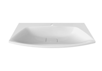 Тумба с раковиной Belux Ганновер 90 подвесная, белая глянцевая, 2 ящика