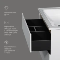Тумба с раковиной AM.PM X-Joy 100, подвесная, белый глянец