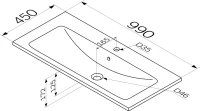 Тумба с раковиной AM.PM X-Joy 100, подвесная, белый глянец