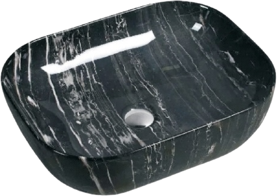 Накладная раковина SantiLine SL-7029 черный мрамор