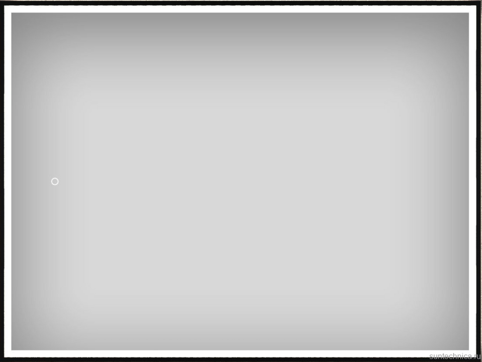 Зеркало Wellsee 7 Rays’ Spectrum 75х60 с фронтальной подсветкой, черное матовое