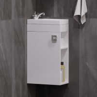 Тумба с раковиной Corozo Комо 40, подвесная, белая