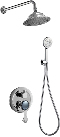 Душевой комплект Bronze de Luxe Yasmina NT800/B03-2 С ВНУТРЕННЕЙ ЧАСТЬЮ, хром