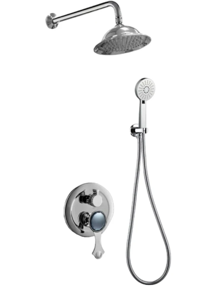 Душевой комплект Bronze de Luxe Yasmina NT800/B03-2 С ВНУТРЕННЕЙ ЧАСТЬЮ, хром