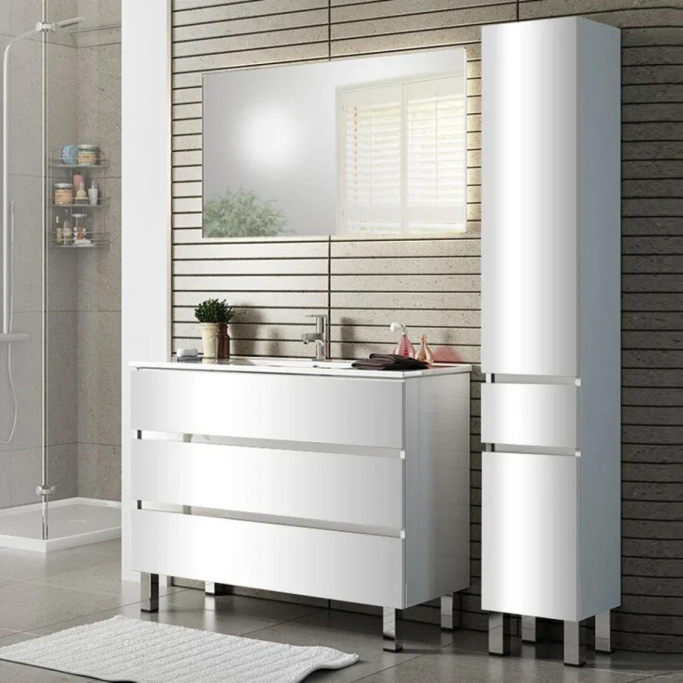 Мебель для ванной комнаты Sanvit Кубэ -3 90 белый глянец