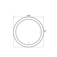 Зеркало круглое Alavann Solis 100 с подсветкой, с антизапотеванием