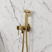 Гигиенический душ Wasserkraft Sauer A70738 со смесителем, С ВНУТРЕННЕЙ ЧАСТЬЮ, глянцевое золото PVD