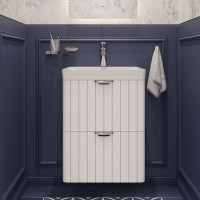 Мебель для ванной комнаты STWORKI Ларвик 50 белая матовая