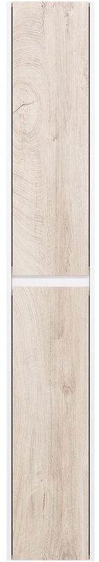 Шкаф-пенал для ванной Dreja Slim 30 белый глянец, дуб кантри