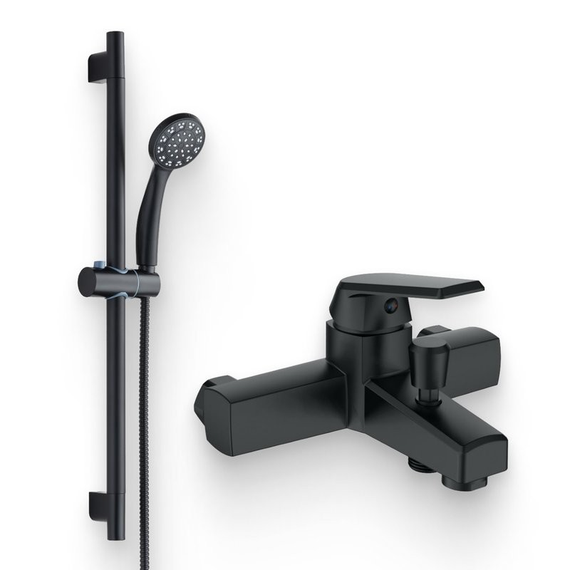 Душевой комплект Смеситель Orange One Life P02-100b + Гарнитур OL11B черный
