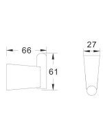 Крючок для ванной комнаты Shevanik SG5711T, оружейная сталь