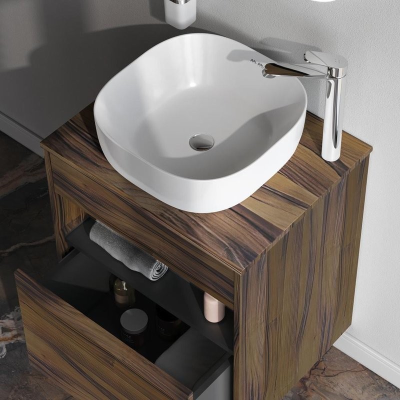 Мебель для ванной комнаты AM.PM Func 60 дуб крафт, со столешницей, раковина M8FWCC30430WG