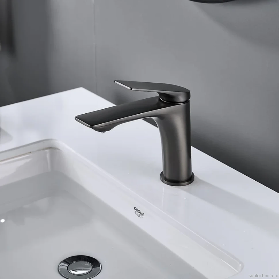 Смеситель для раковины Shevanik S9101T оружейная сталь
