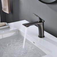Смеситель для раковины Shevanik S9101T оружейная сталь