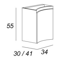 Тумба с раковиной Cezares Vague 104 L bianco lucido