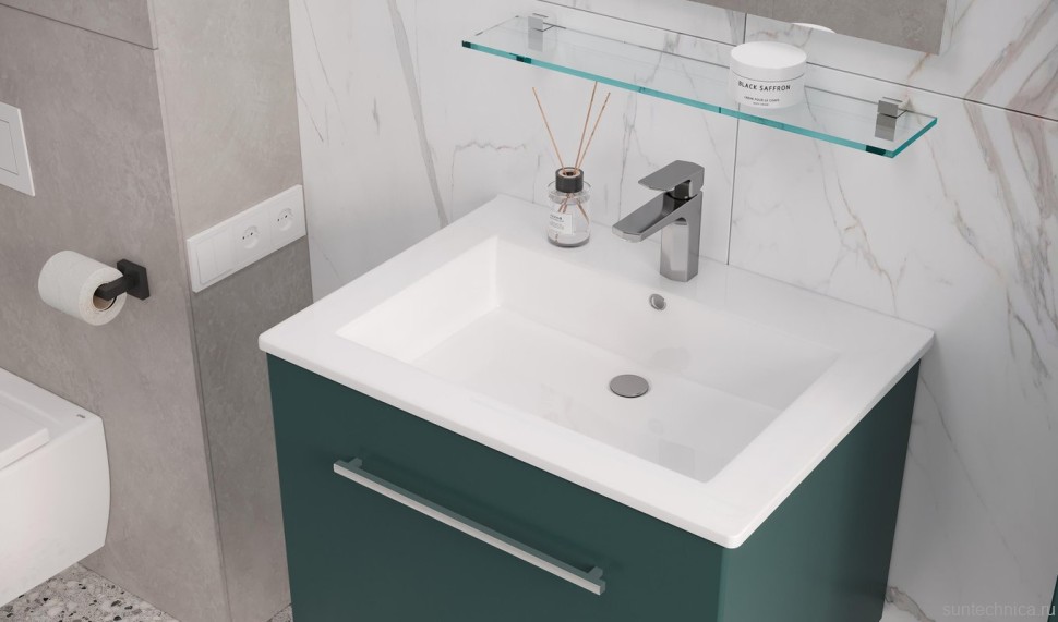 Тумба с раковиной Velvex Posse 65 верде