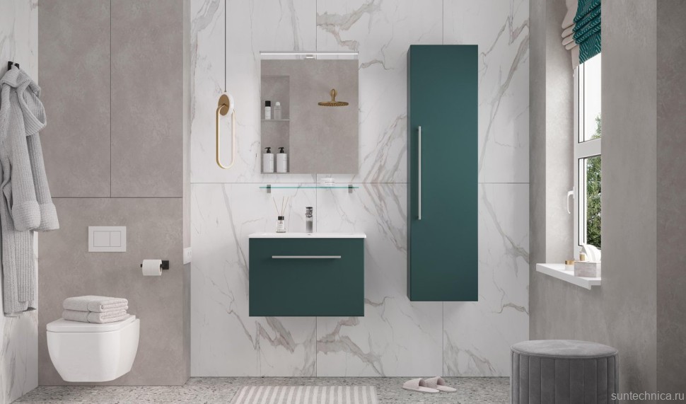 Тумба с раковиной Velvex Posse 65 верде