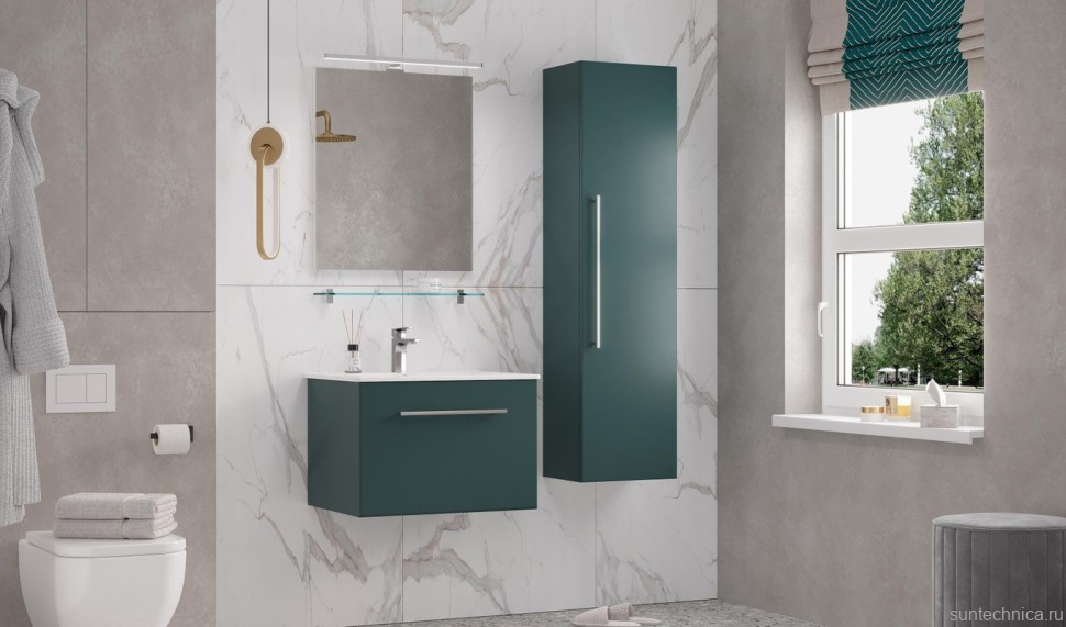 Тумба с раковиной Velvex Posse 65 верде