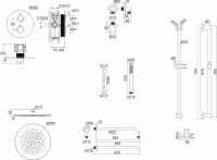 Душевой комплект WHITECROSS Y YSET09GLB С ВНУТРЕННЕЙ ЧАСТЬЮ, брашированное золото