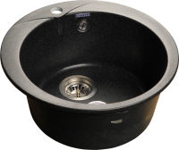 Комплект Мойка GranFest Rondo GF-R480 черный + Измельчитель Bone Crusher BC 810-AS