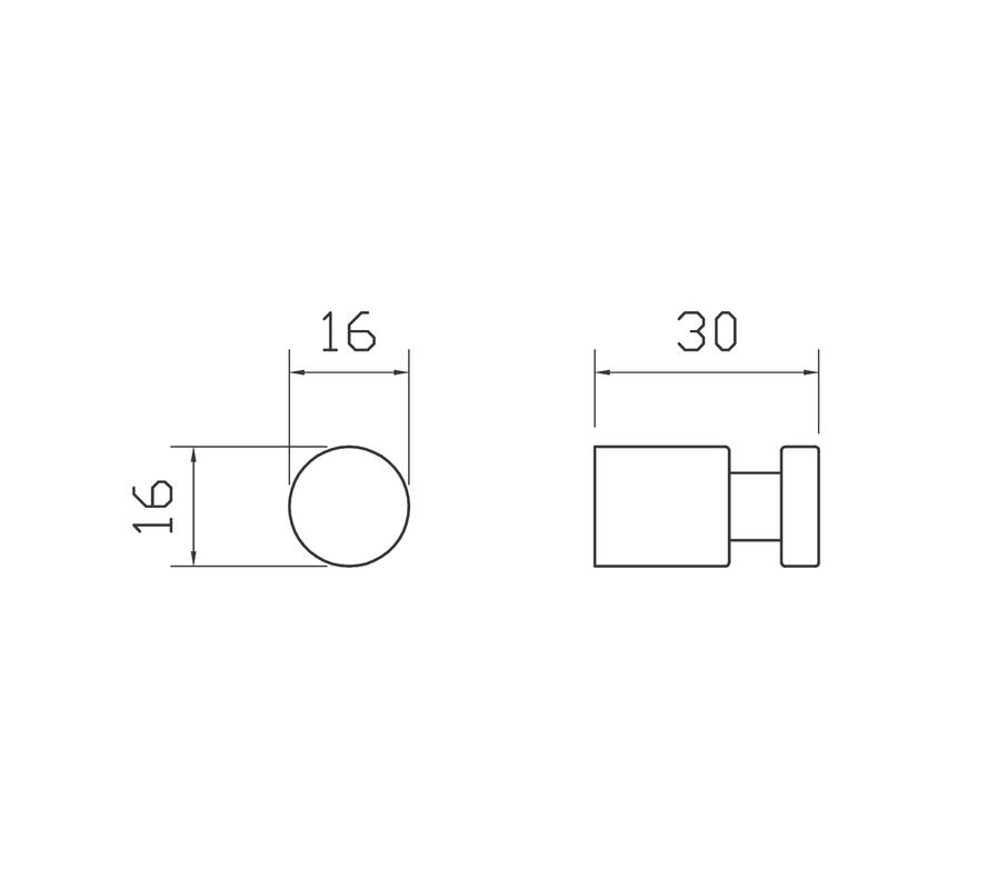 Крючок Wonzon & Woghand Easy WW-8105-1-MB матовый черный, на шурупах