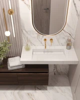 Раковина Armadi Art Flat Calacatta 100 с кронштейнами Раковина Armadi Art Flat Calacatta 100 с кронштейнами