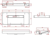 Раковина Armadi Art Flat Calacatta 100 с кронштейнами Раковина Armadi Art Flat Calacatta 100 с кронштейнами